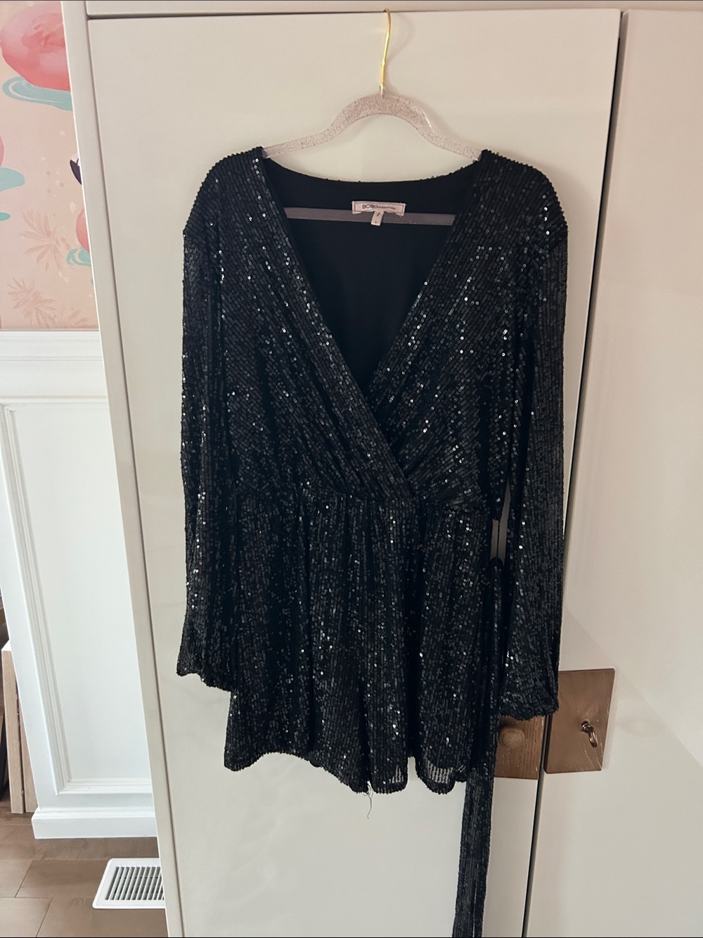 BCBG Black sequin Romper
